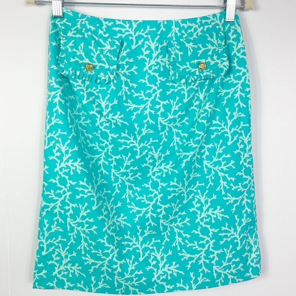 Grace Baker Coral Reef Pencil Skirt, Small